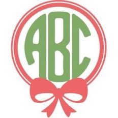 cute bow monogram