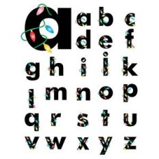 christmas lights lower case alphabet