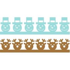 christmas reindeer snowman borders