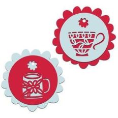 set of layered teacup gift tags