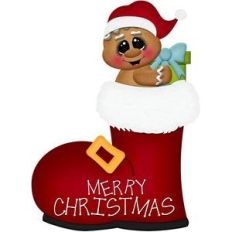 gingerbread man in a stocking