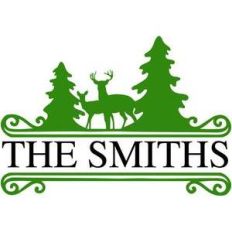 split deer monogram