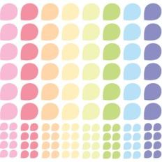 pastel teardrops