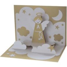 5x7 christmas angel pop up card