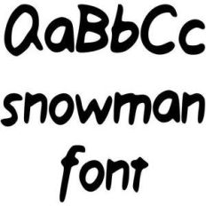 snowman font
