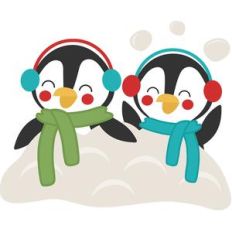 penguins in snow
