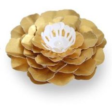 3d gold fringed petal flower