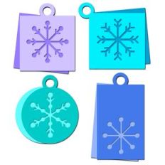 snowflake tags set