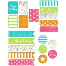 happy birthday confetti stickers