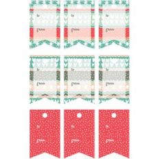 winter love gift tag flags