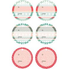 winter love round gift tags
