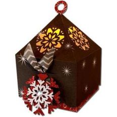 snowflake lantern top cookie box (flameless)