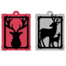 christmas tags - deer