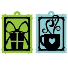 christmas tags - gift and cup