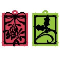 christmas tags - mistletoe