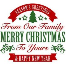merry christmas family greeting