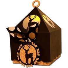 reindeer lantern top cookie box (flameless)