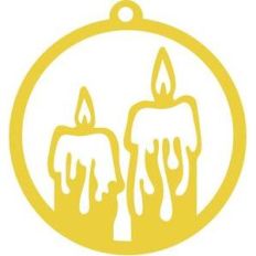 christmas candle ornament