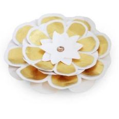 3d gold happy flower