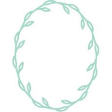 hand drawn oval wreath #5