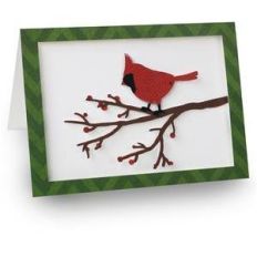 christmas cardinal folded card
