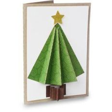 accordion christmas tree folded card