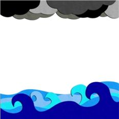 wave and cloud borders