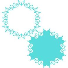 leaf swirl frame and mat