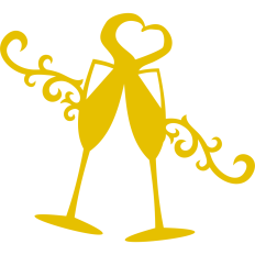 champagne glasses swirls
