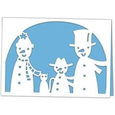 snowman family card