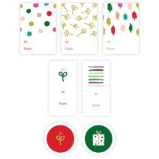 modern holiday gift tags