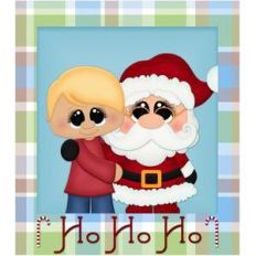 sitting with santa blonde boy