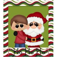 sitting with santa brunette boy