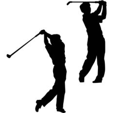 golfers silhouettes