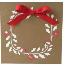 holly wreath card