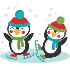 penguins ice skating