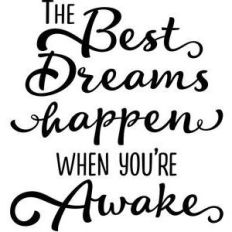 the best dreams happen when you're awake