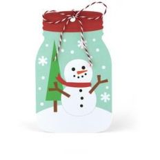 snowman mason jar tag