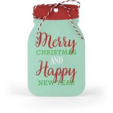 merry christmas mason jar tag