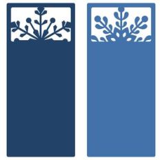 flat letter-size card set - snowflakes