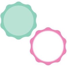 scallop layered label set