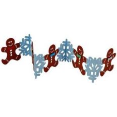 gingerbread men snowflake accordion