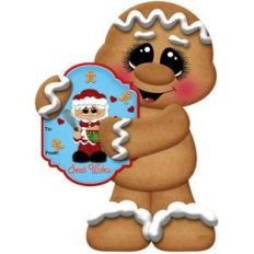 christmas gift tag gingerbread man