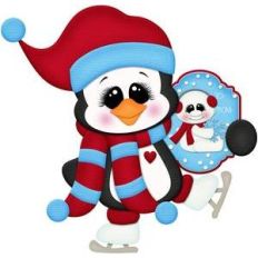christmas gift tag penguin