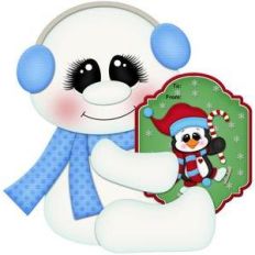 christmas gift tag snowman