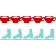 ice skates and cup borders