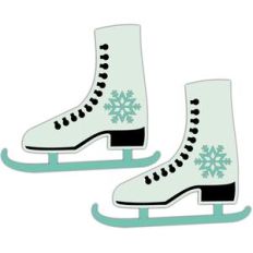 ice skates snowflakes
