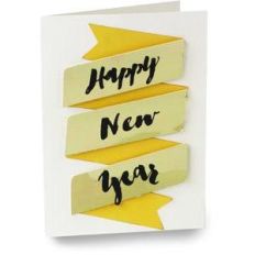 happy new years folded card