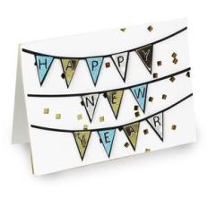 new year banners folded card