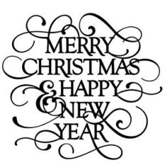 flourish phrase - merry christmas happy new year